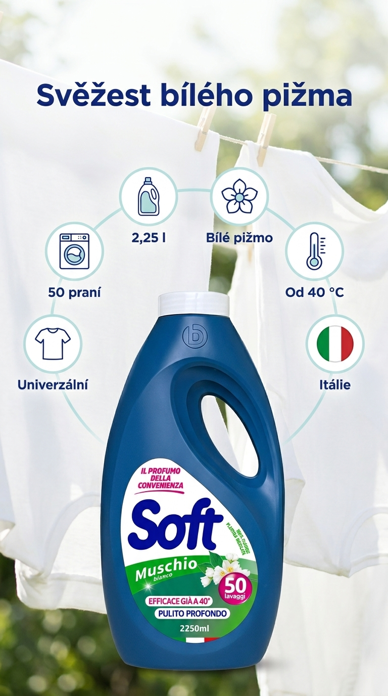 Soft Muschio Bianco - mobilní infografika
