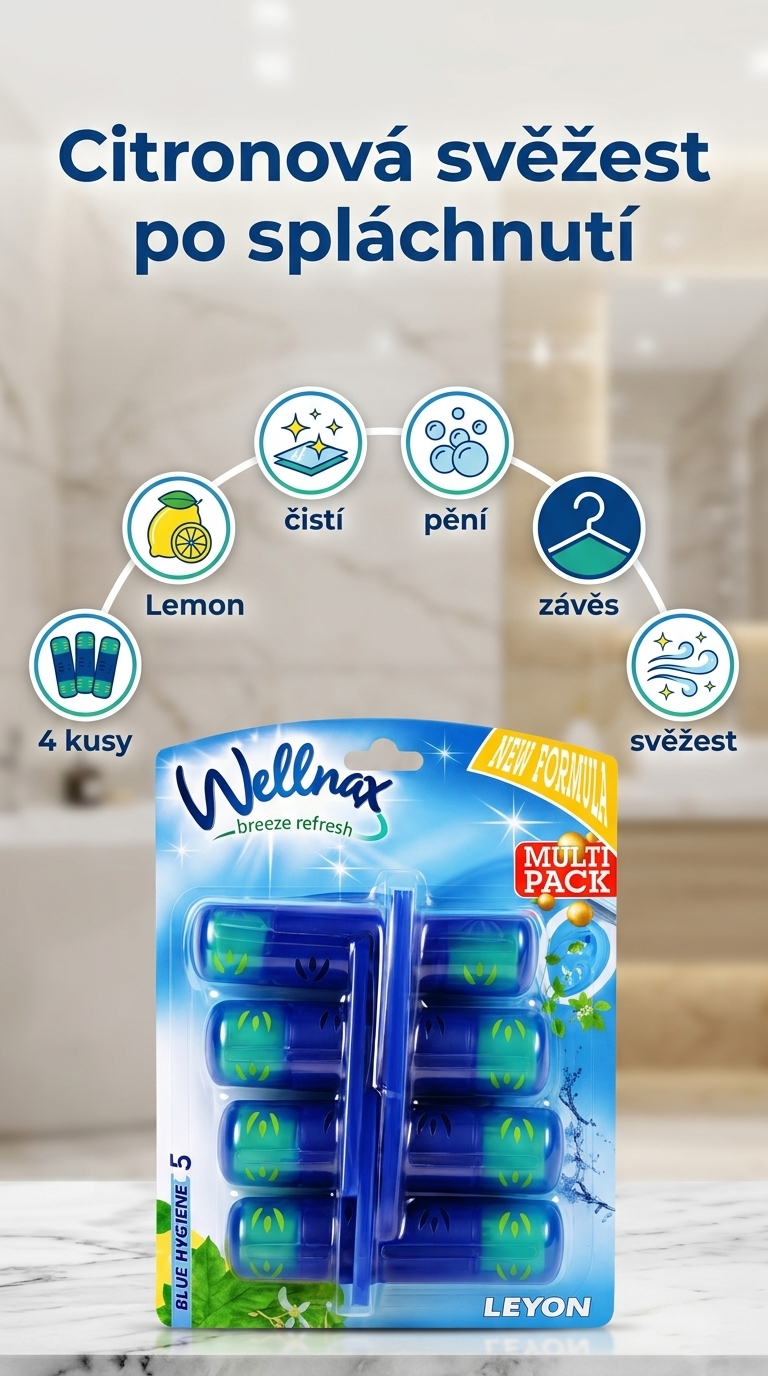 Wellnax Lemon WC závěsky - mobilní infografika