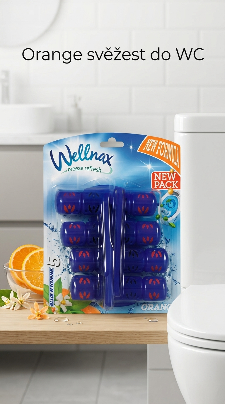 Wellnax Orange WC závěsky - lifestyle poster