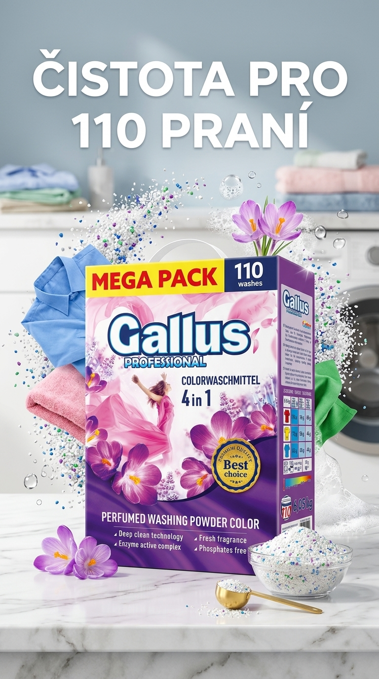Gallus Professional Color - prací prášek pro 110 praní