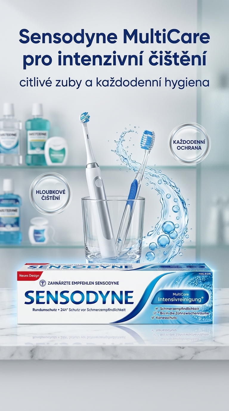 Sensodyne MultiCare intenzivní čištění - lifestyle poster