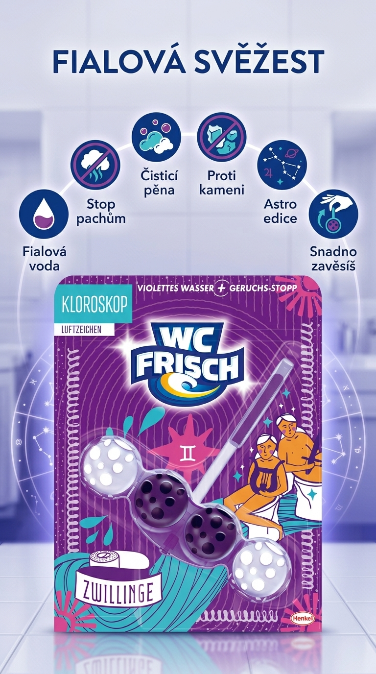 WC Frisch Kloroskop Luftzeichen - mobilní infografika