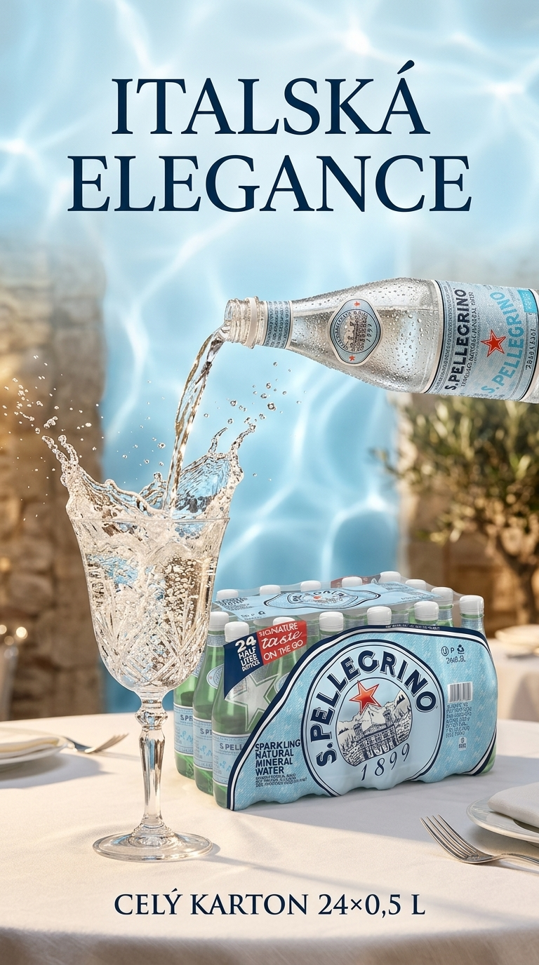 Sanpellegrino perlivá minerální voda Frizzante 24x0,5 l - lifestyle poster