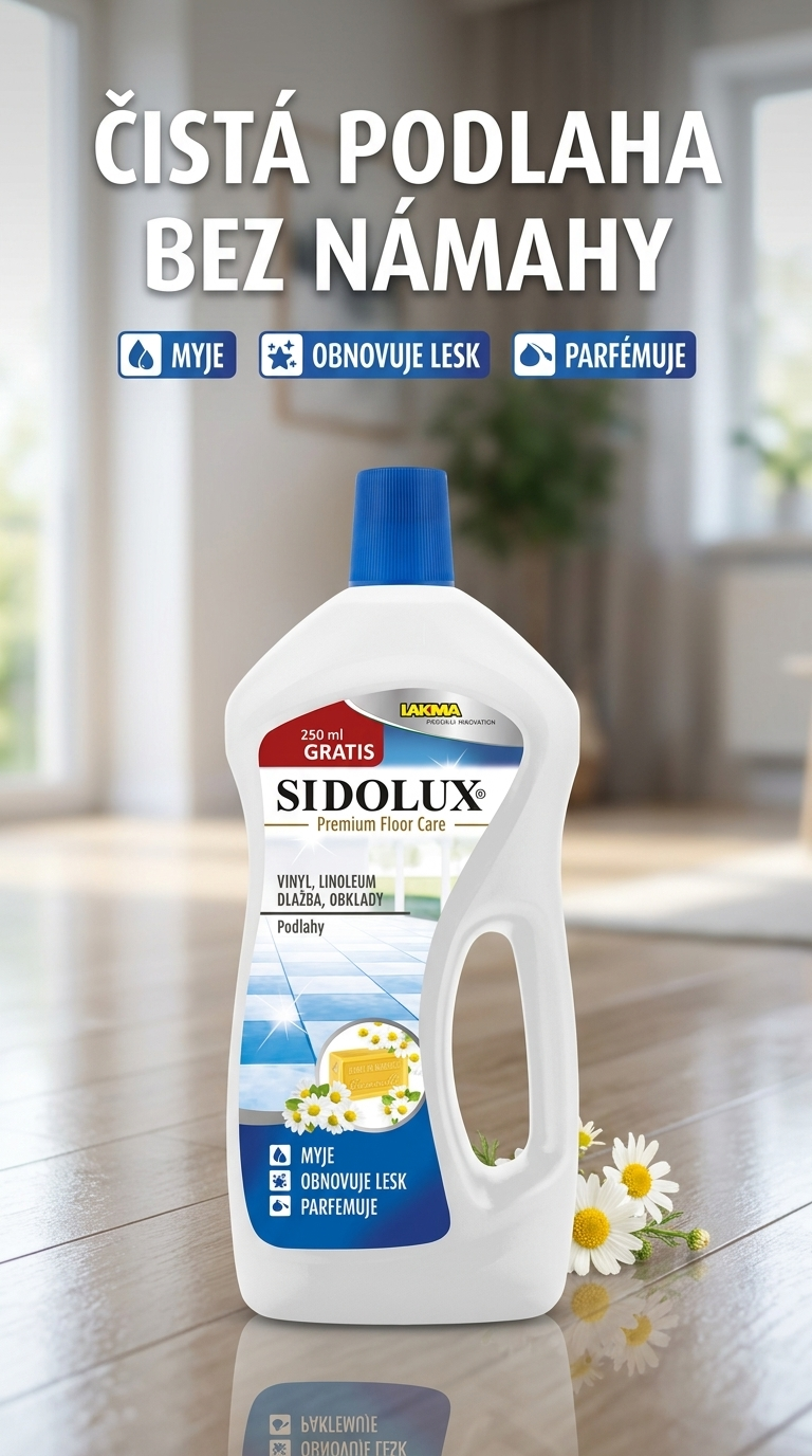 Sidolux čistič na podlahy - lifestyle poster