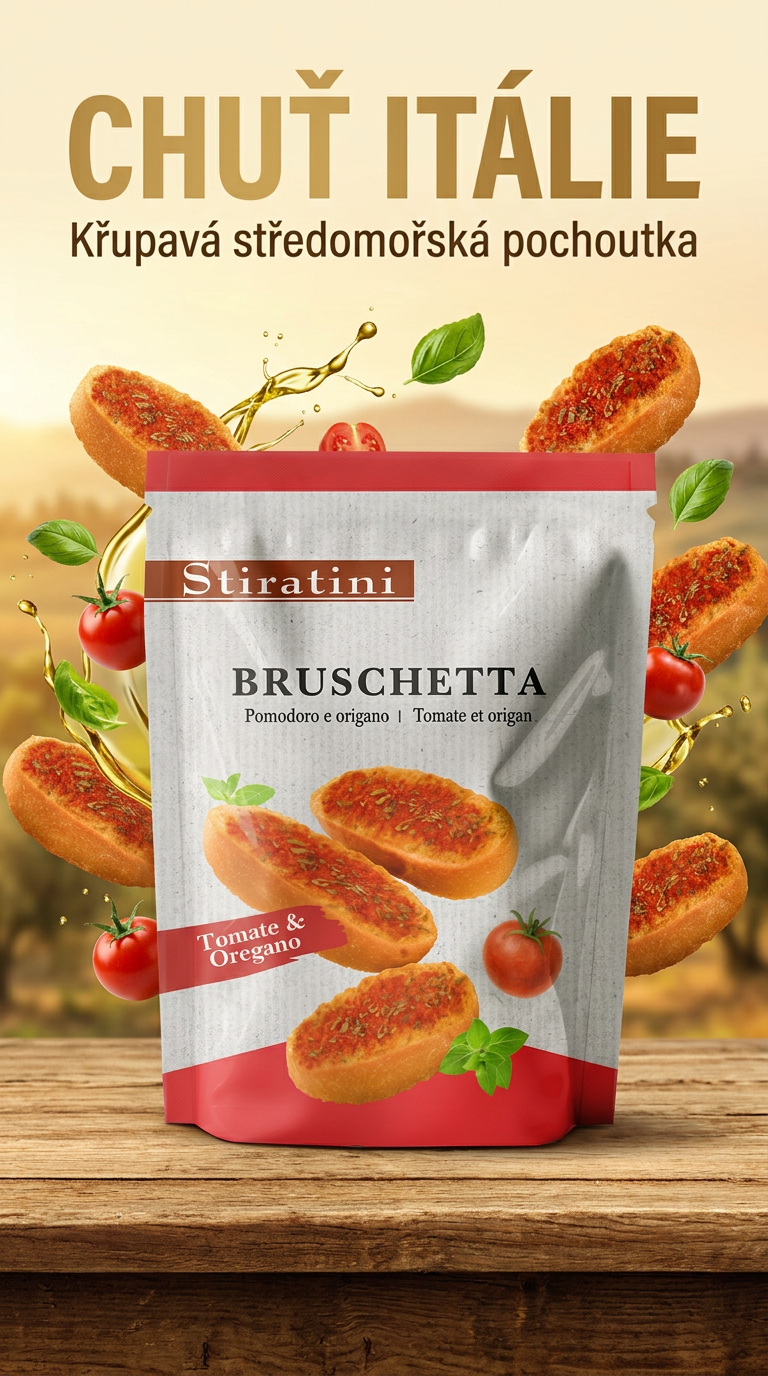 Stiratini bruschette s rajčaty a oreganem - lifestyle plakát