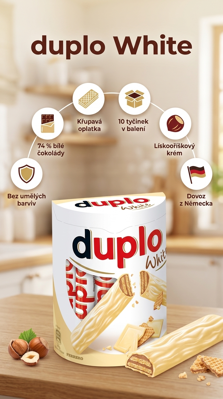 Duplo White 10 ks 182 g - mobilní infografika