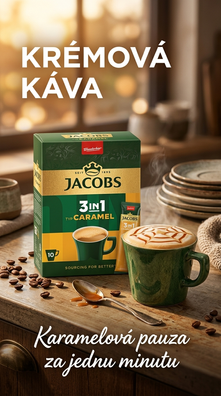 Jacobs 3v1 Caramel - krémová karamelová káva