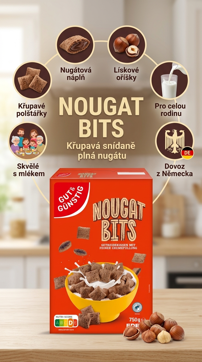 G&G Nougat Bits 750g - mobilní infografika