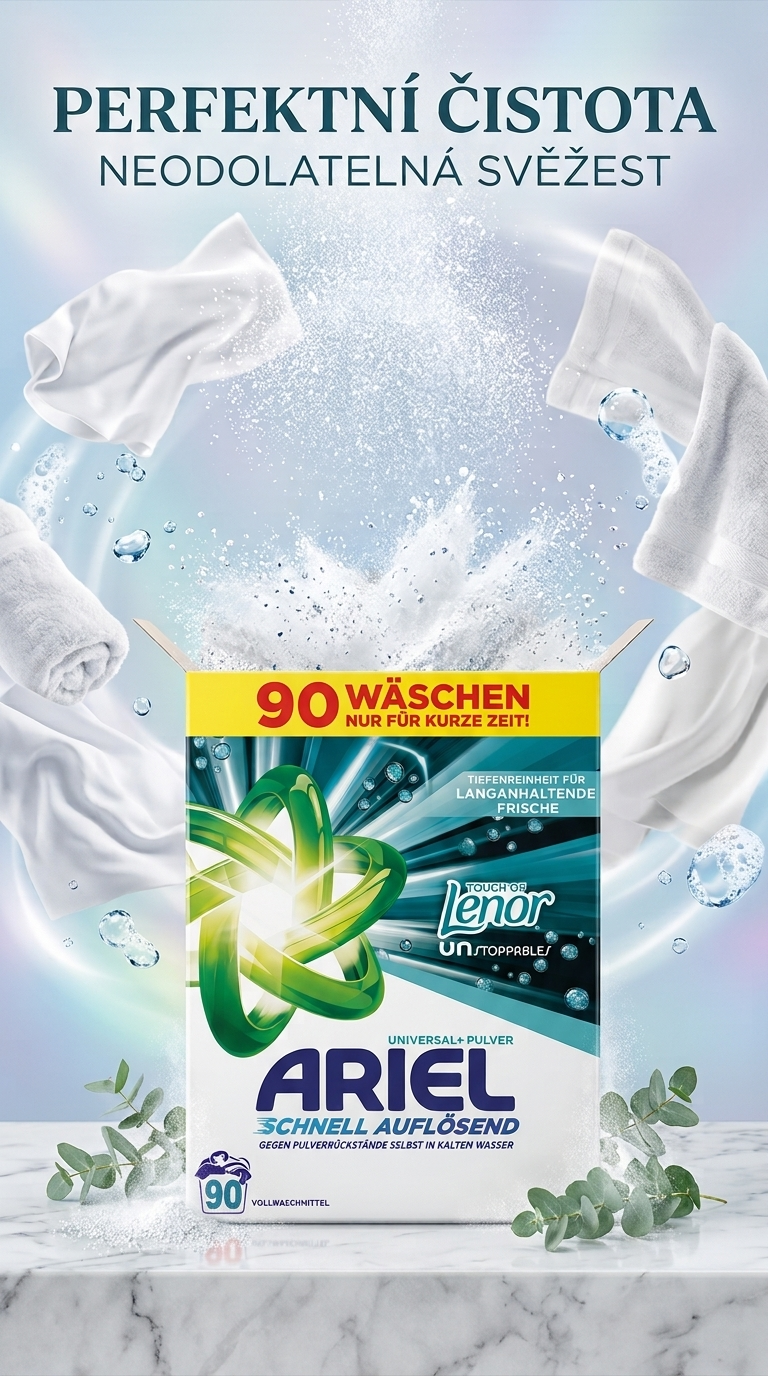 Ariel prací prášek s vůní Lenor - lifestyle poster