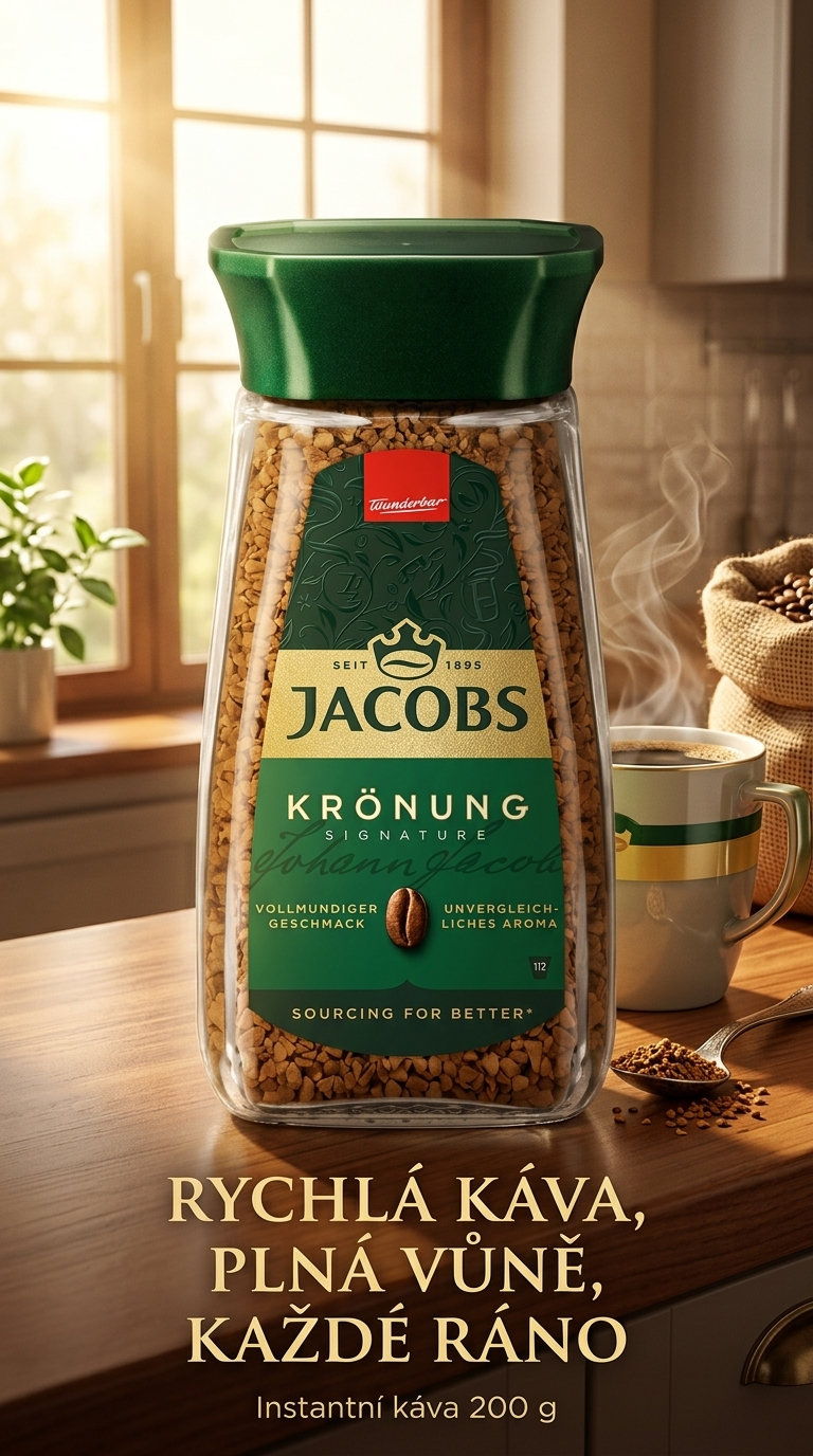 Jacobs Krönung instantní káva 200 g - lifestyle poster