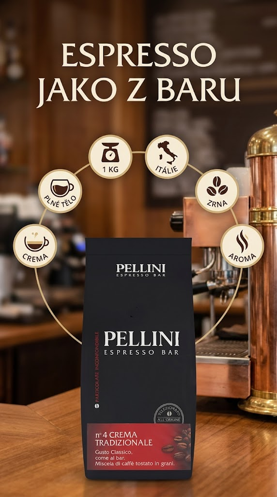 Pellini Espresso Bar Crema Tradizionale N°4 mobilní přehled
