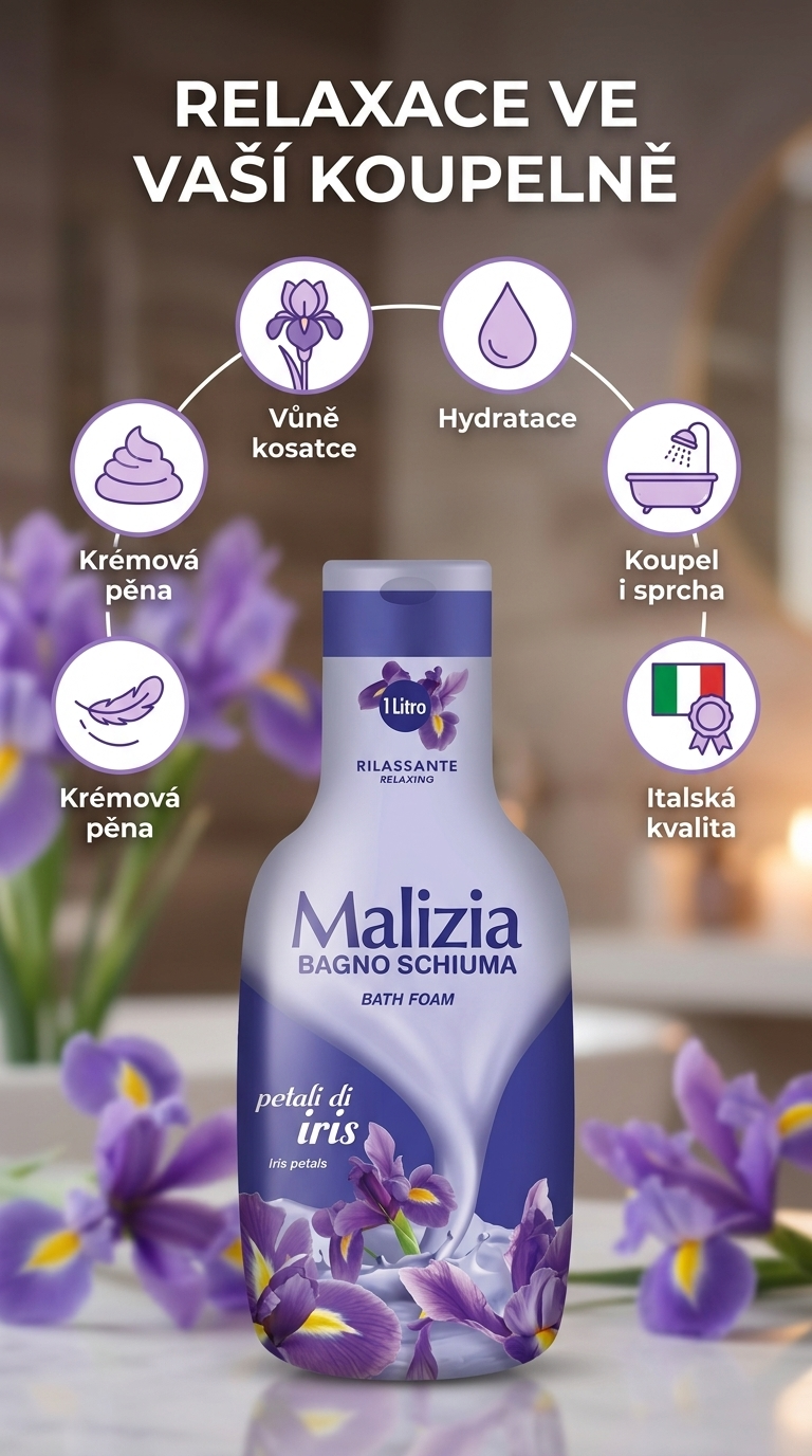 Malizia Petali di Iris - mobilní infografika