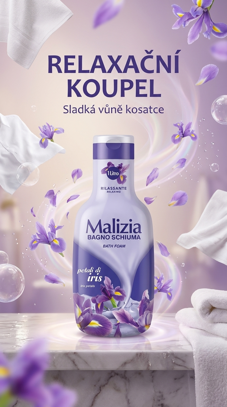 Malizia Petali di Iris - lifestyle poster relaxační koupel