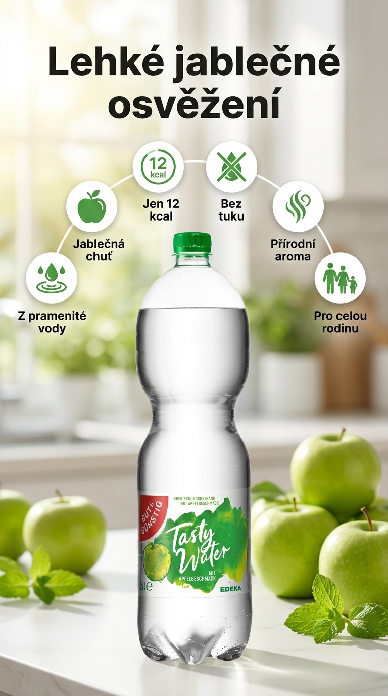 G&G Tasty Water Apfel 1,5 l - mobilní infografika