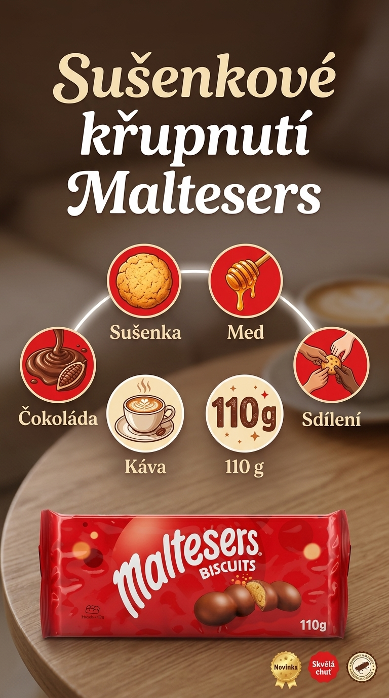 Maltesers Biscuits 110 g - mobilní infografika