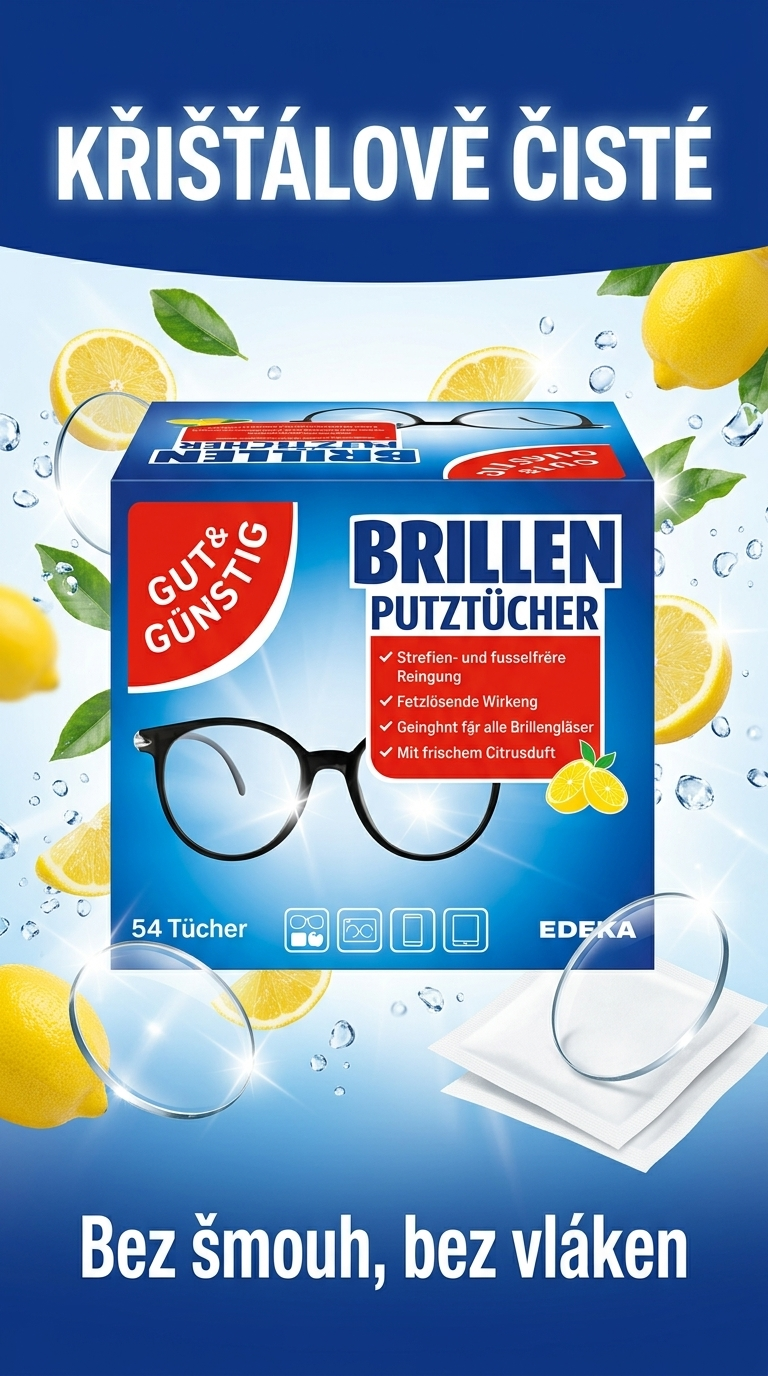 G&G čisticí ubrousky na brýle - křišťálově čistý pohled