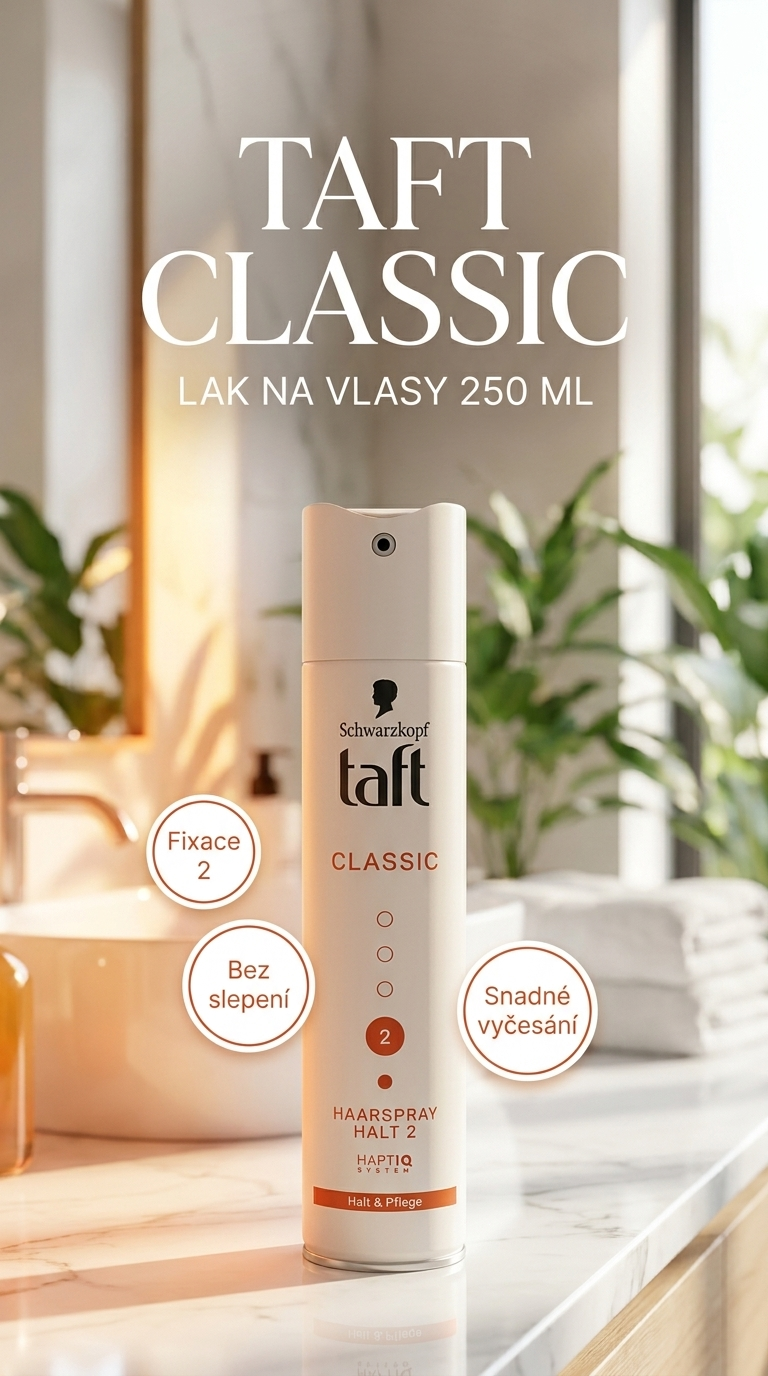 Taft Classic lak na vlasy - lifestyle poster