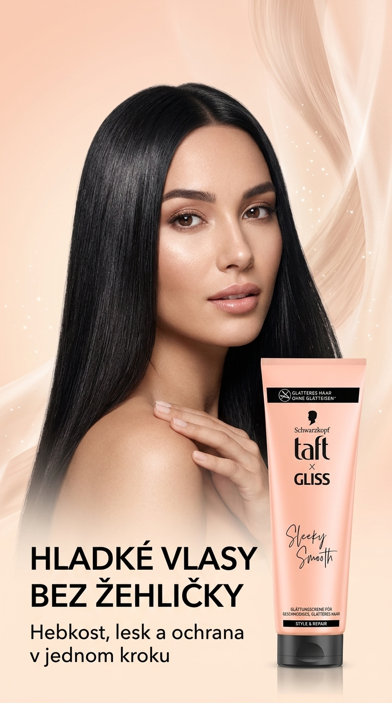 Taft x Gliss uhlazující krém na vlasy - lifestyle poster