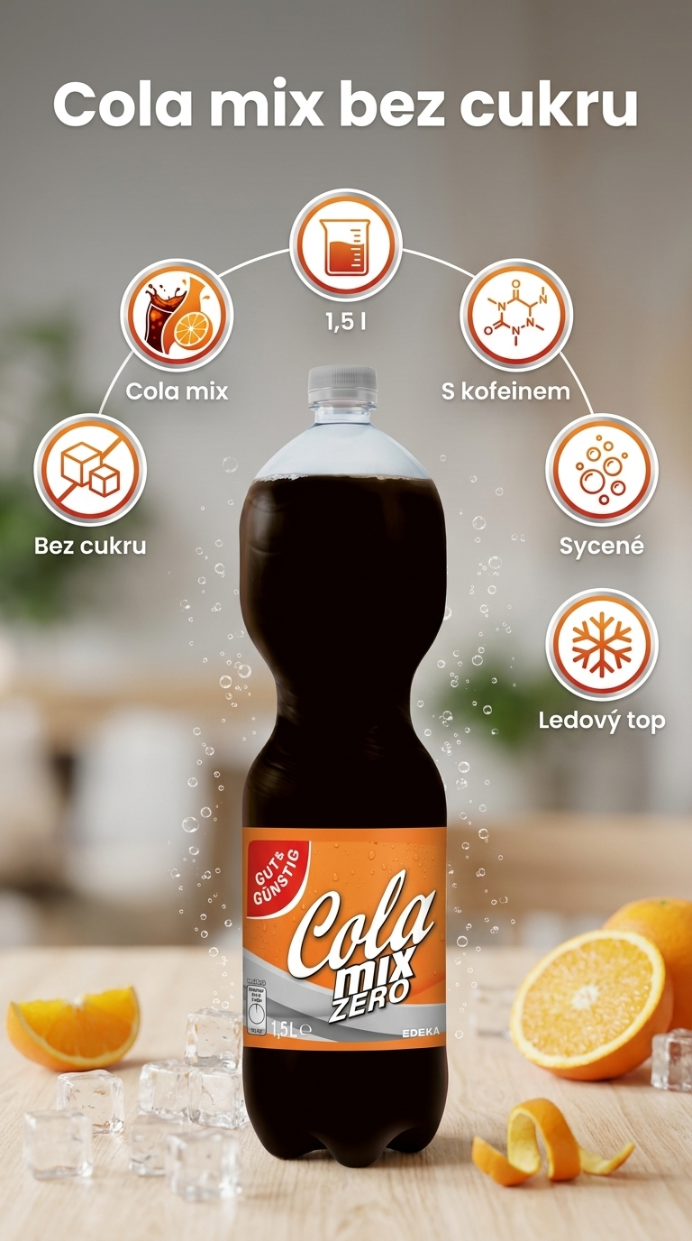 G&G Cola Mix Zero 1,5 l - mobilní infografika