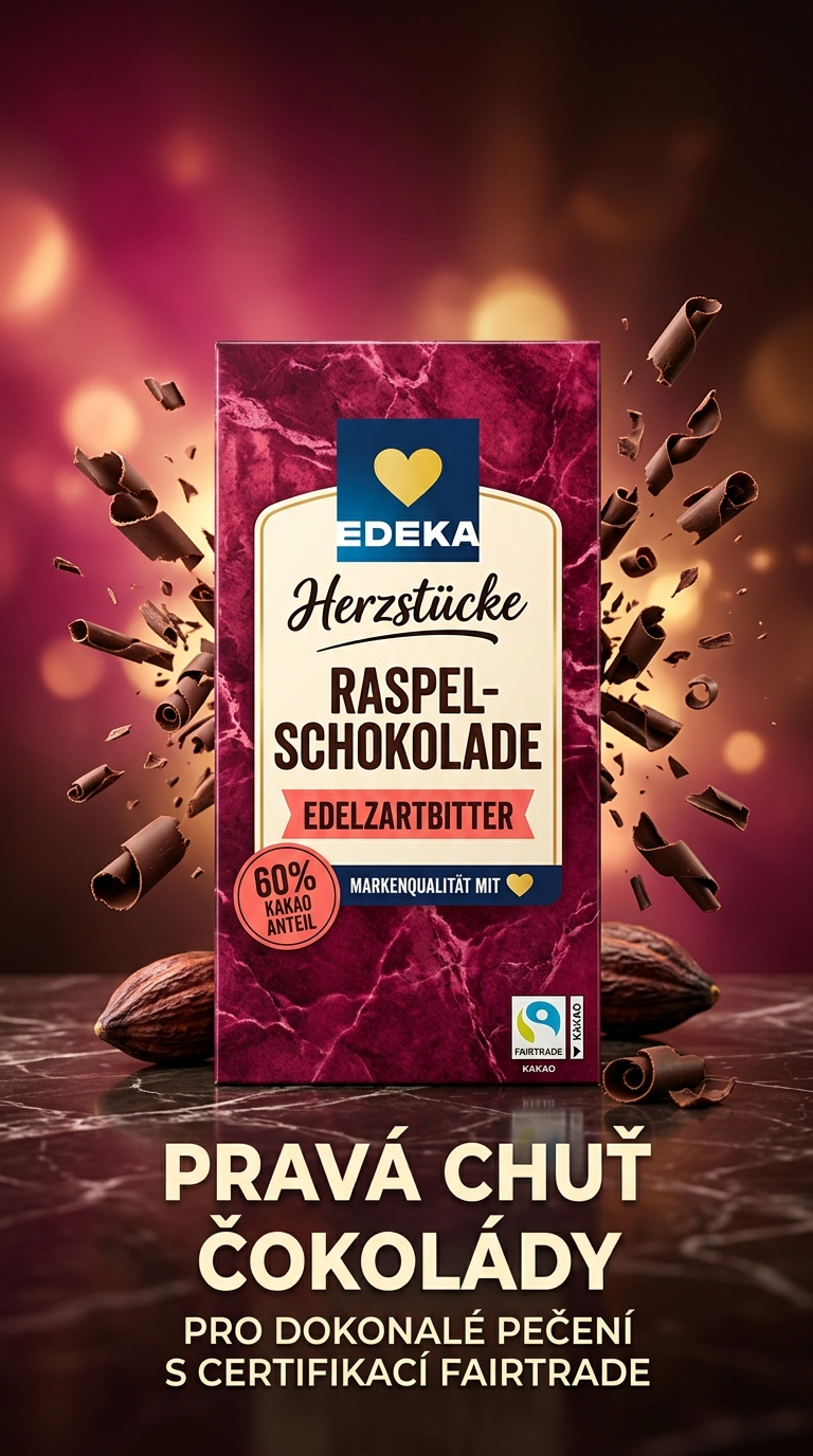 Edeka čokoládové hobliny z hořké čokolády - lifestyle poster