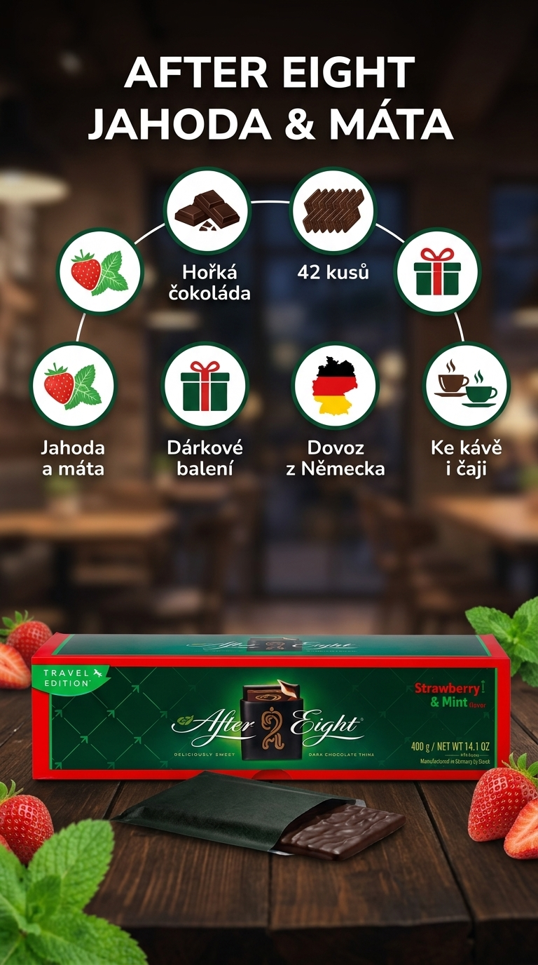 After Eight Jahoda a Máta - mobilní infografika