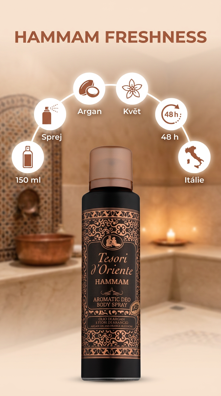 Tesori d'Oriente Hammam deodorant - mobilní infografika