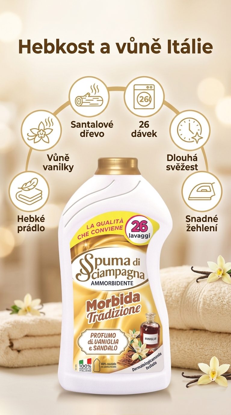 Spuma di Sciampagna Morbida Tradizione aviváž - mobilní infografika