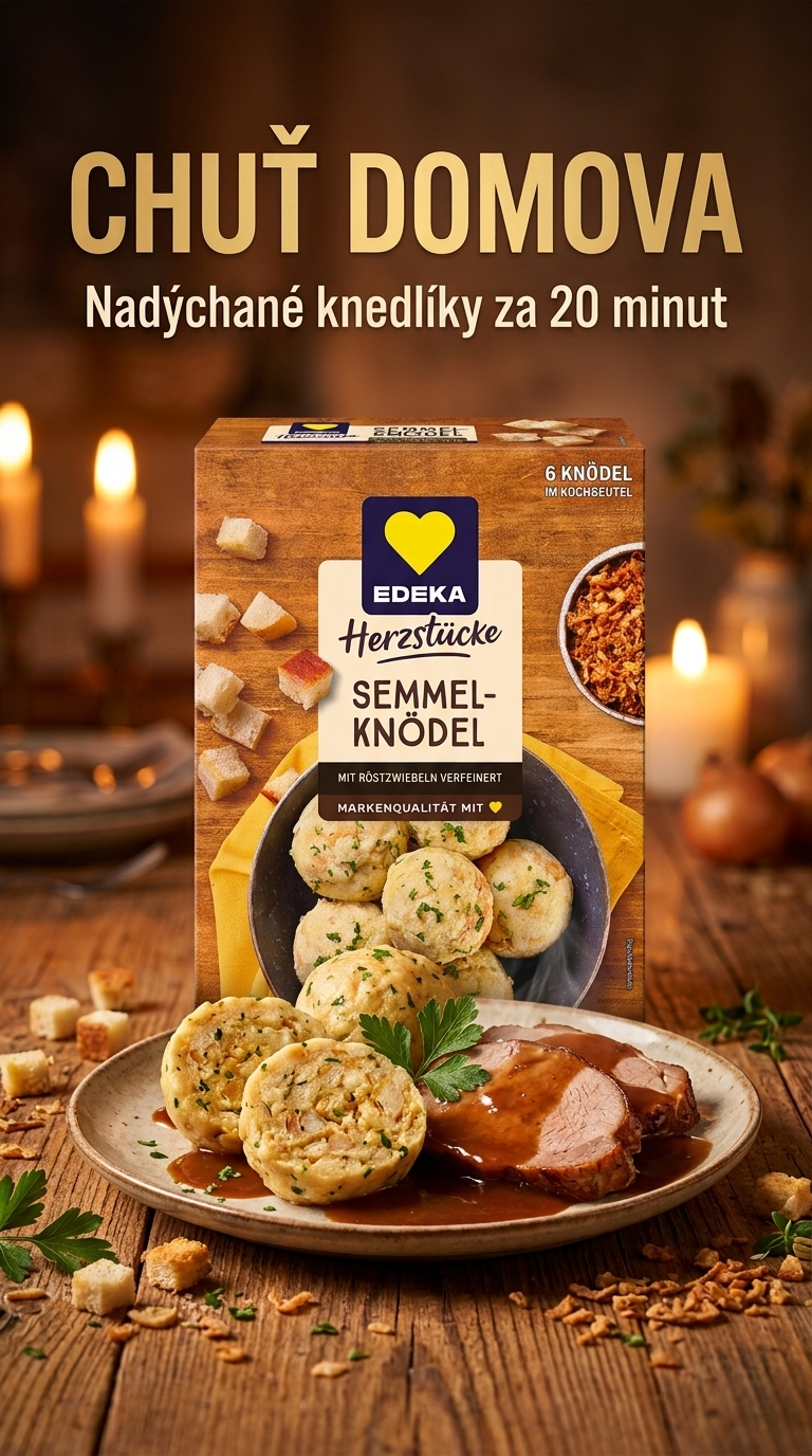 Edeka Herzstücke houskové knedlíky - chuť domova