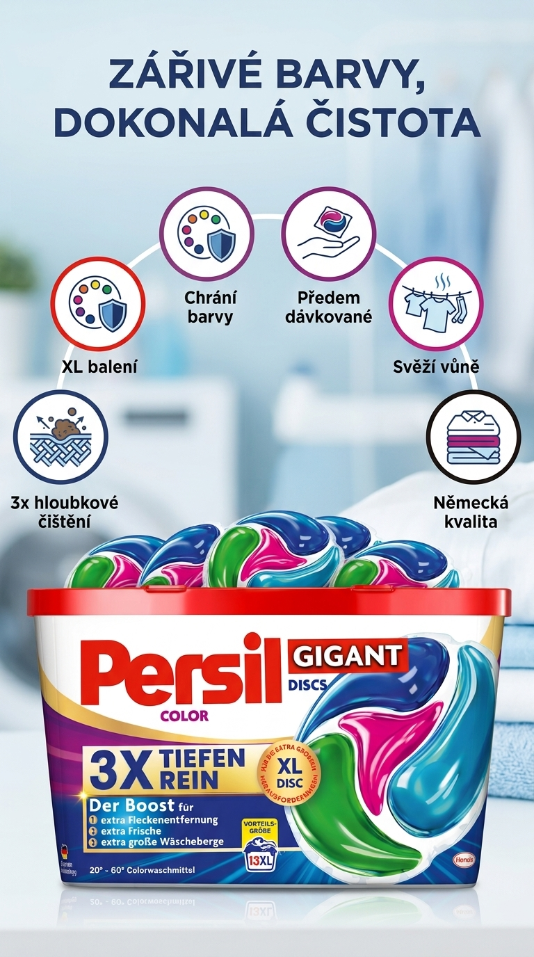 Persil Color Gigant Discs 3x Tiefenrein - mobilní infografika
