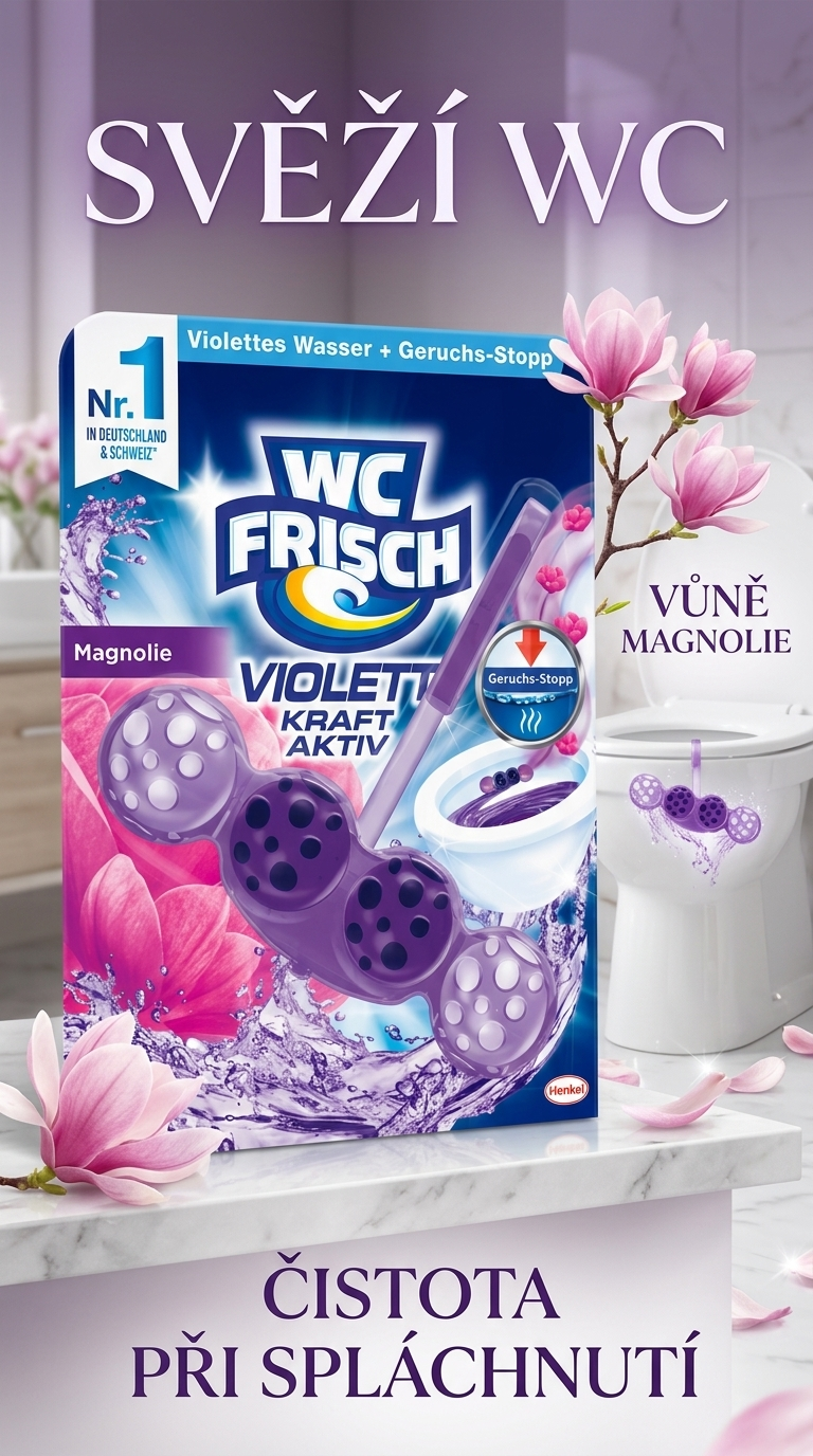 WC Frisch Violett Kraft Aktiv Magnolie - lifestyle poster