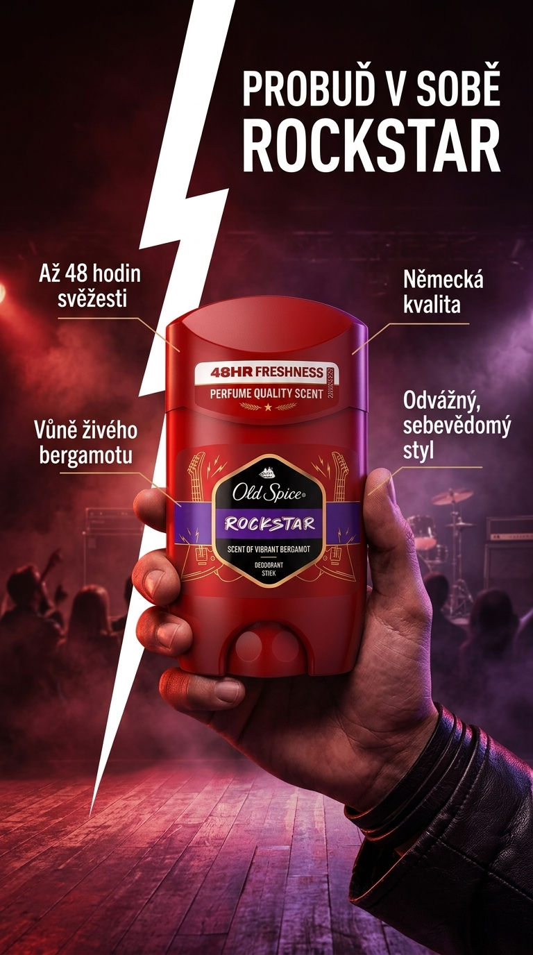 Old Spice Rockstar deostick - rockový lifestyle