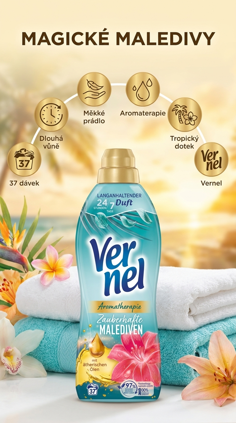 Vernel Magické Maledivy - mobilní infografika