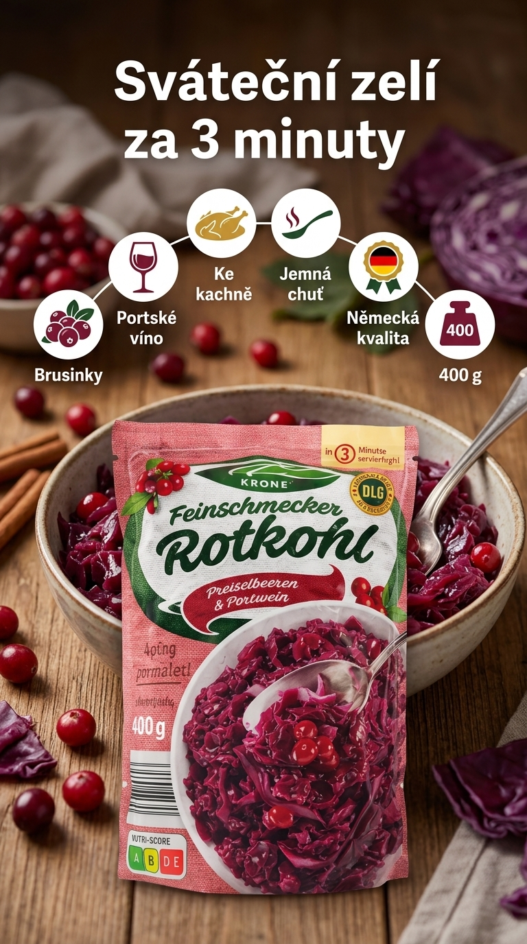 Erntekrone Feinschmecker červené zelí - mobilní infografika