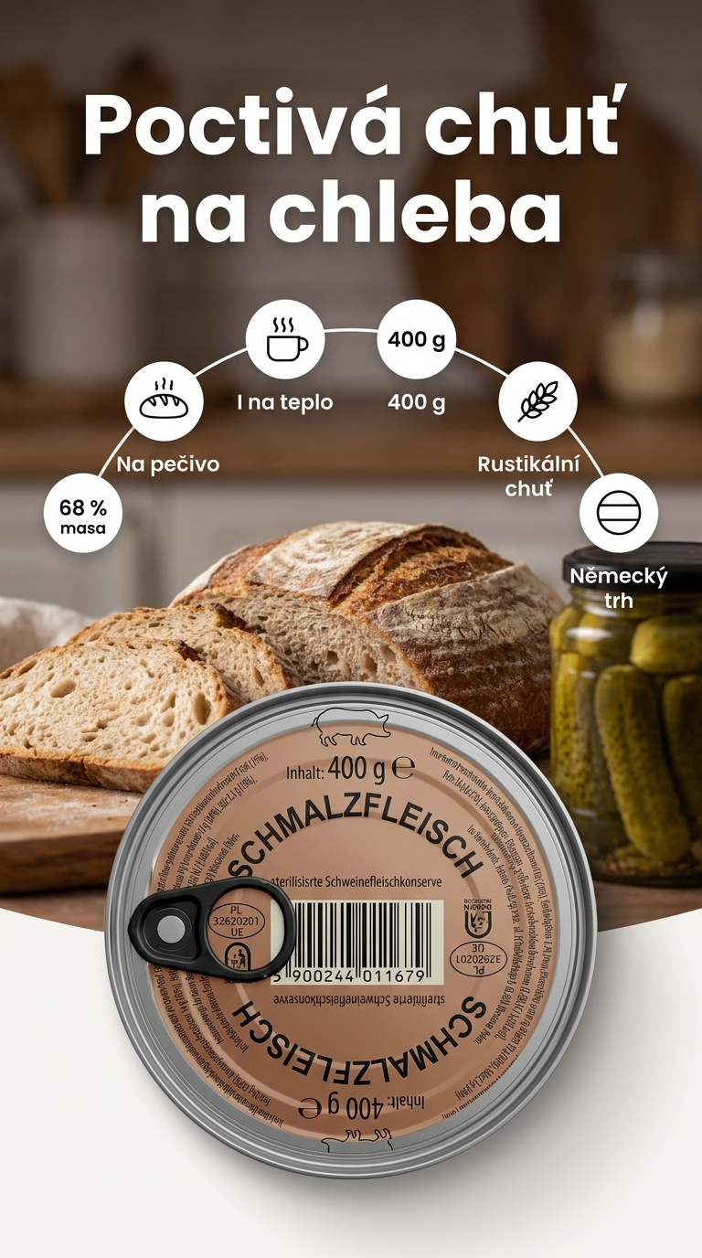 Animex vepřové maso ve sádle 400 g - mobilní infografika