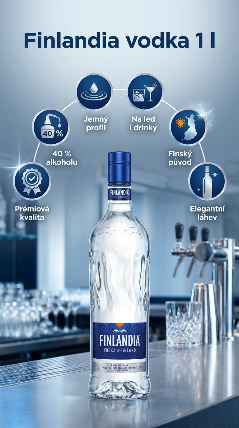 Finlandia vodka 1 l - mobilní infografika