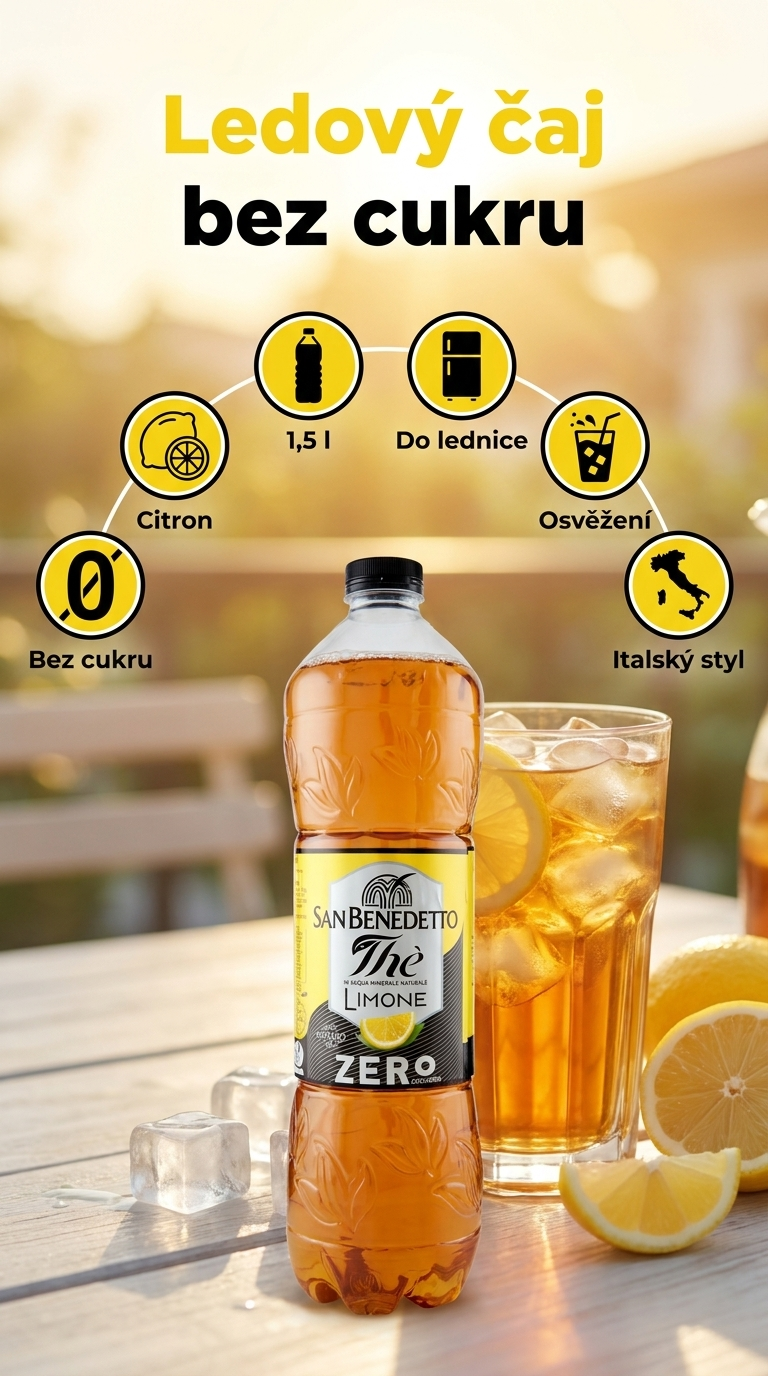 San Benedetto ledový čaj citron Zero 1,5 l - mobilní infografika