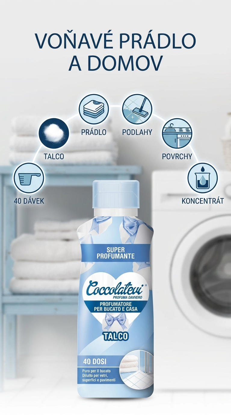 Coccolatevi Talco 250 ml - mobilní infografika