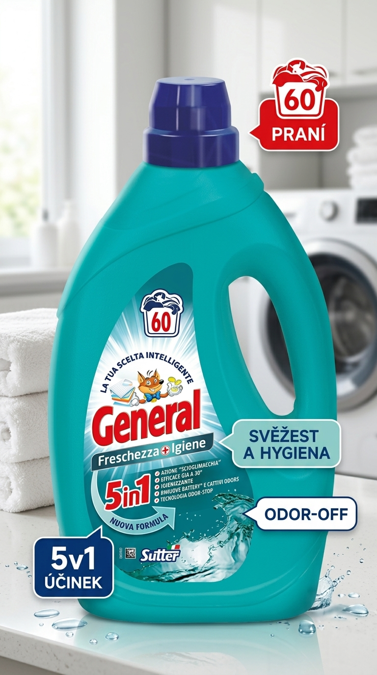 General prací gel Freschezza+Igiene 60 praní, 2,7 l - lifestyle poster