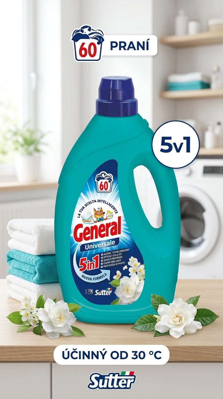 General Universale prací gel 5v1, 60 praní, 2,7 l - lifestyle poster