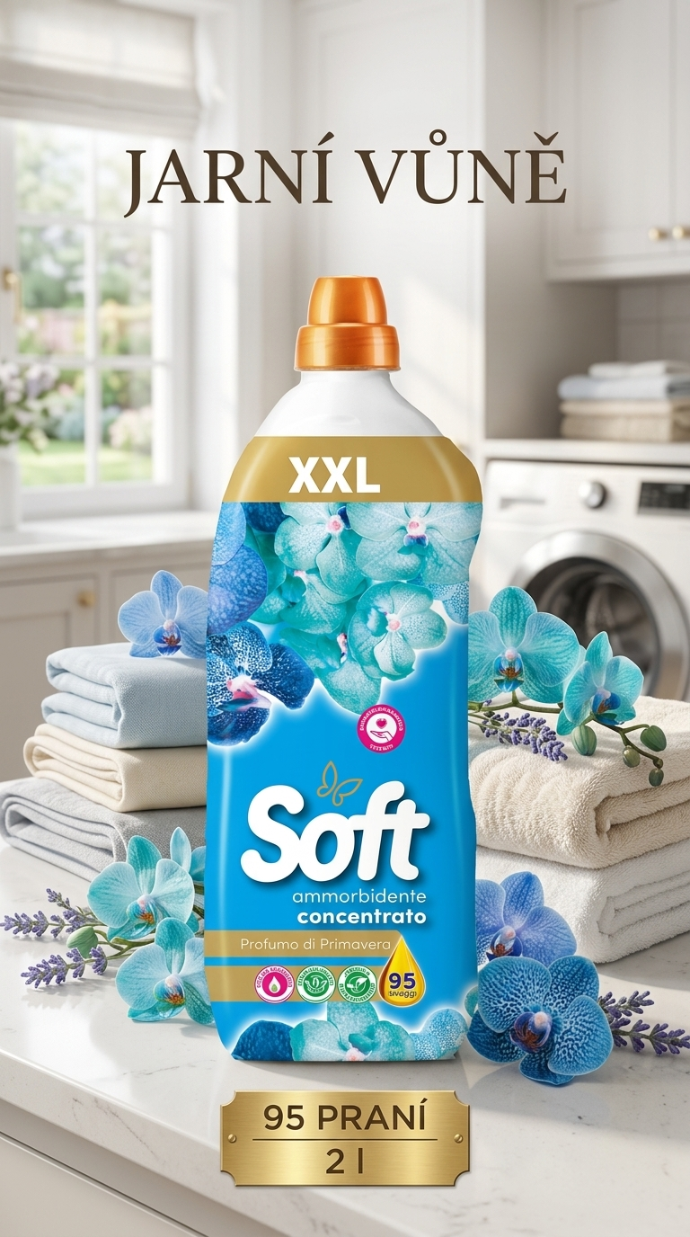 Soft koncentrovaná aviváž s jarní vůní 95 praní 2 l - lifestyle poster