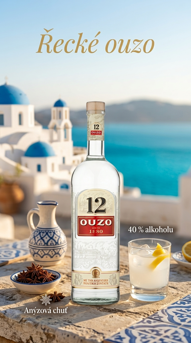 Ouzo 12 řecké ouzo 40% 1 l - lifestyle poster