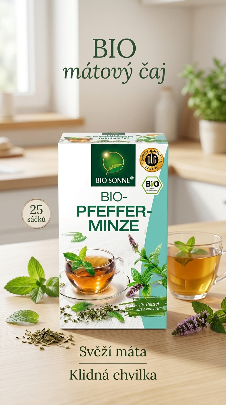 Bio Sonne BIO mátový čaj 25 ks, 56,25 g - lifestyle poster