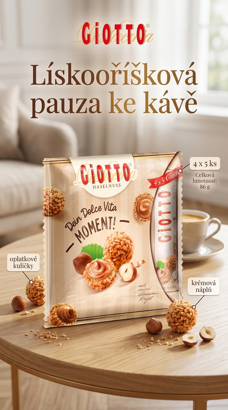 Giotto lískooříškové kuličky - lifestyle poster