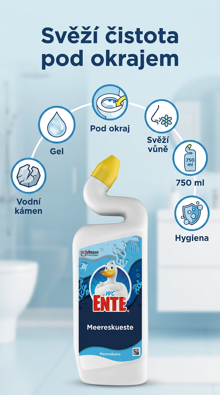 WC Ente čistič WC s vůní mořského pobřeží 750 ml - mobilní infografika