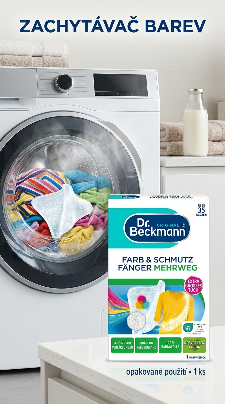 Dr. Beckmann opakovaně použitelný zachytávač barev - lifestyle poster