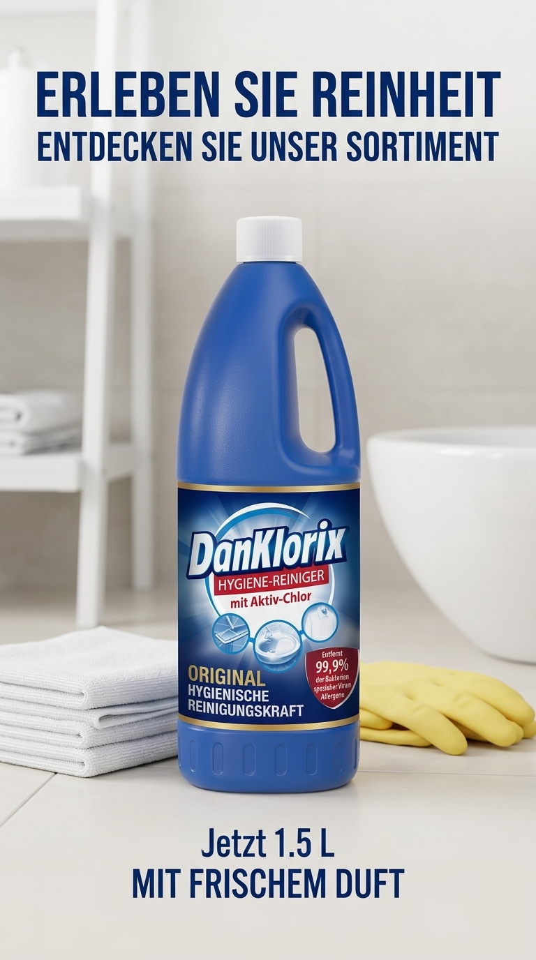Dan Klorix Original hygienický čistič s aktivním chlorem - lifestyle poster