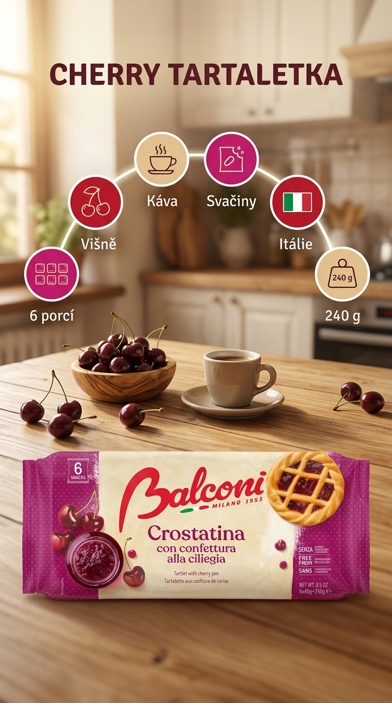 Balconi třešňové tartaletky 6 ks, 240 g - mobilní infografika