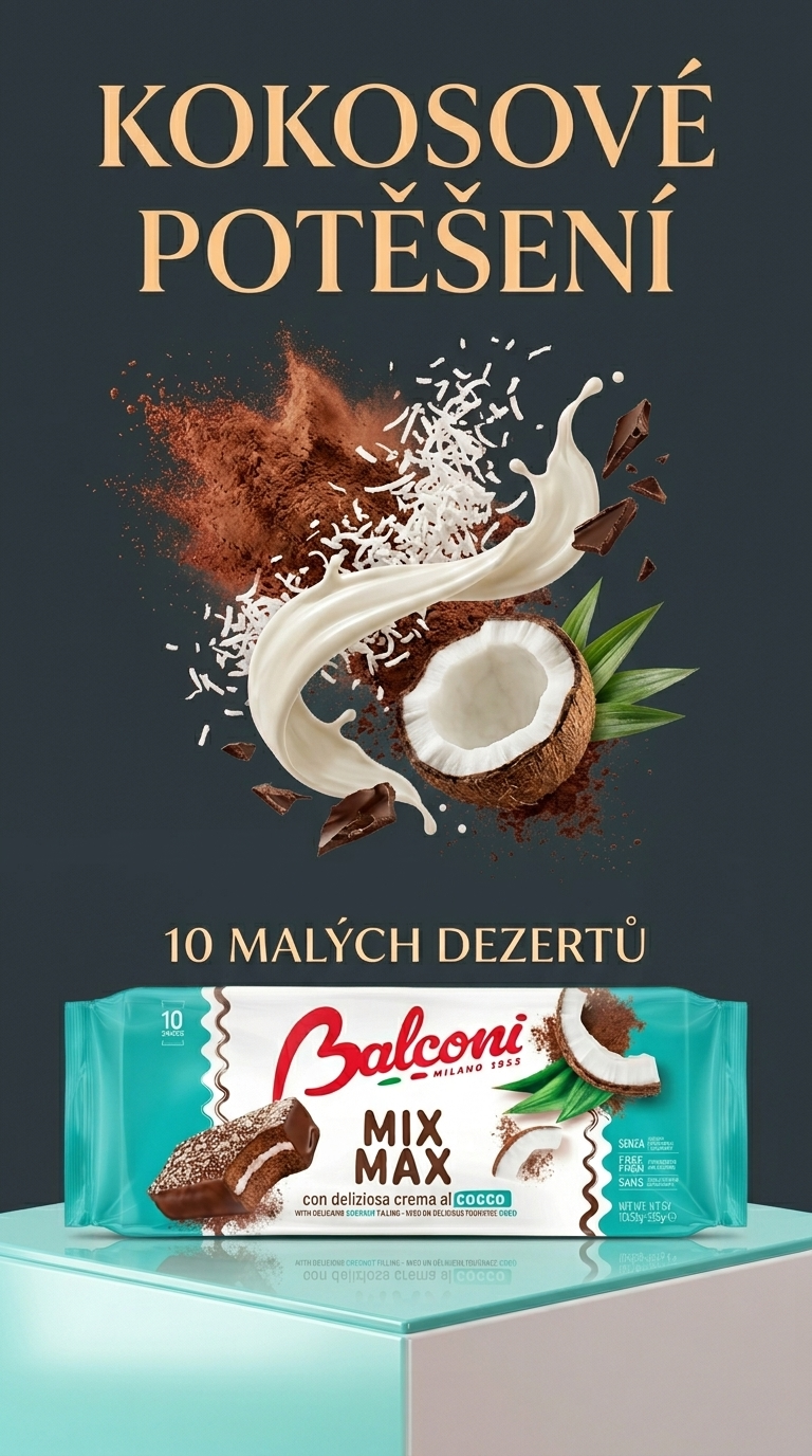 Balconi Mix Max kokosové řezy - kokosový lifestyle poster