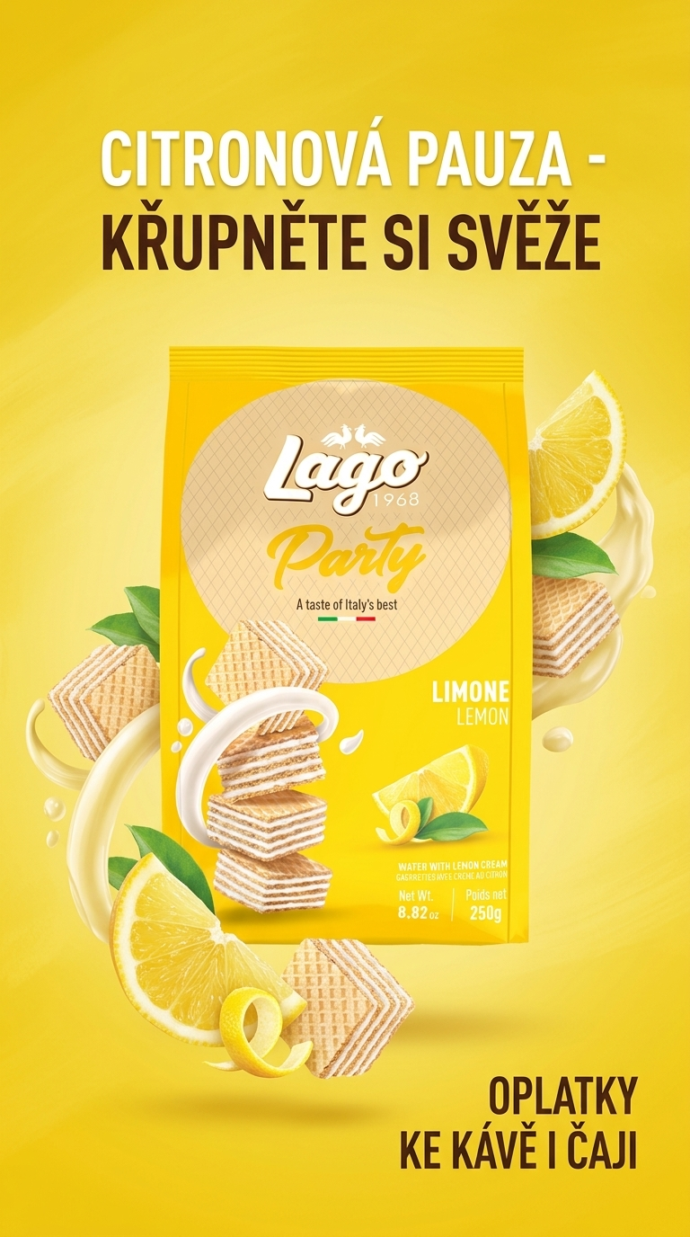 Gastone Lago Party citronové oplatky - lifestyle poster