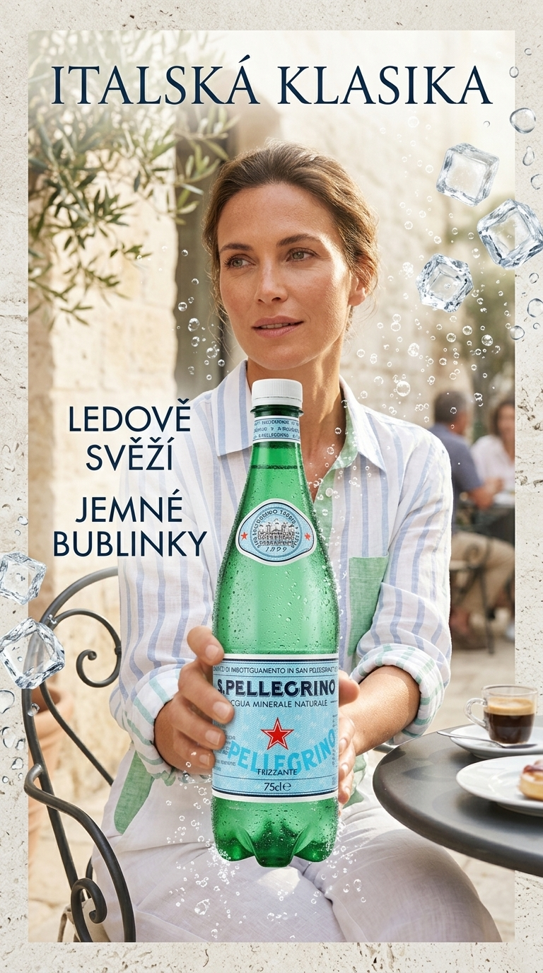 Sanpellegrino perlivá minerální voda 0,75 l - lifestyle poster